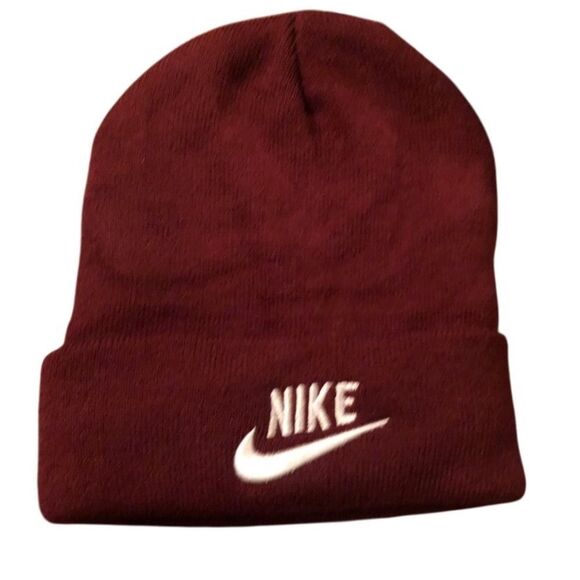 LAST ONE IN MAROON Nike embroidered beanie - Picture 1 of 1